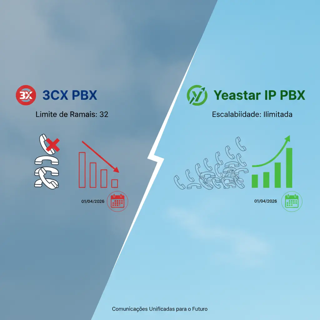 máximo de ramais 3CX